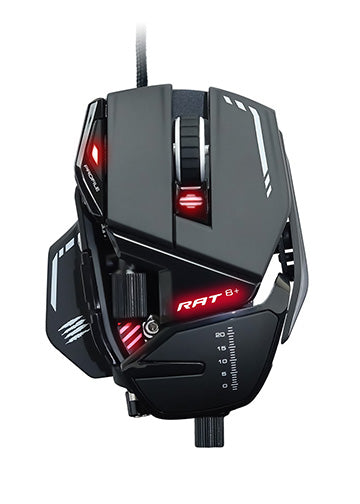 MAD CATZ R.A.T. 8+ BLACK Fully Adjustable Gaming Mouse - 16000DPI - Programmable