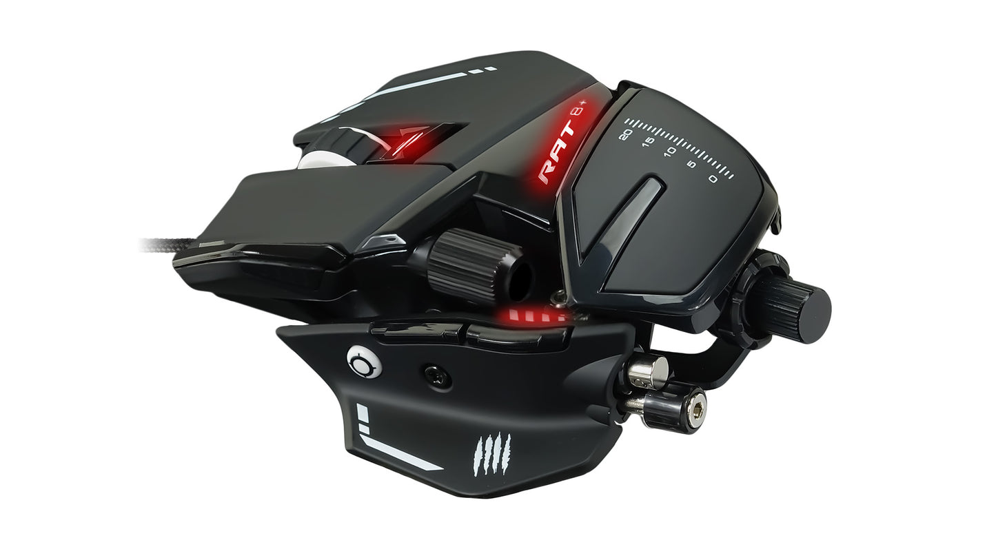 MAD CATZ R.A.T. 8+ BLACK Fully Adjustable Gaming Mouse - 16000DPI - Programmable