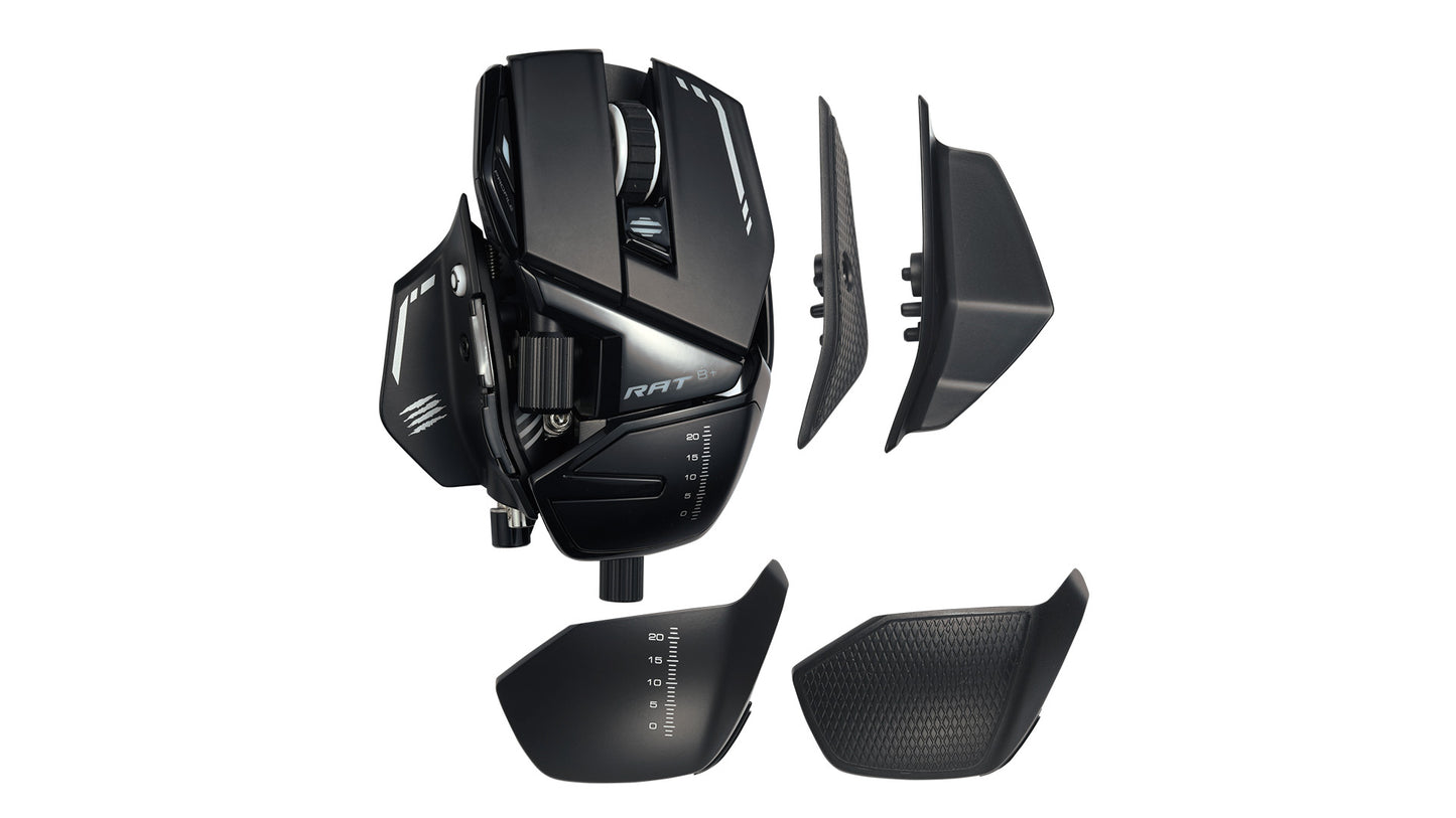 MAD CATZ R.A.T. 8+ BLACK Fully Adjustable Gaming Mouse - 16000DPI - Programmable