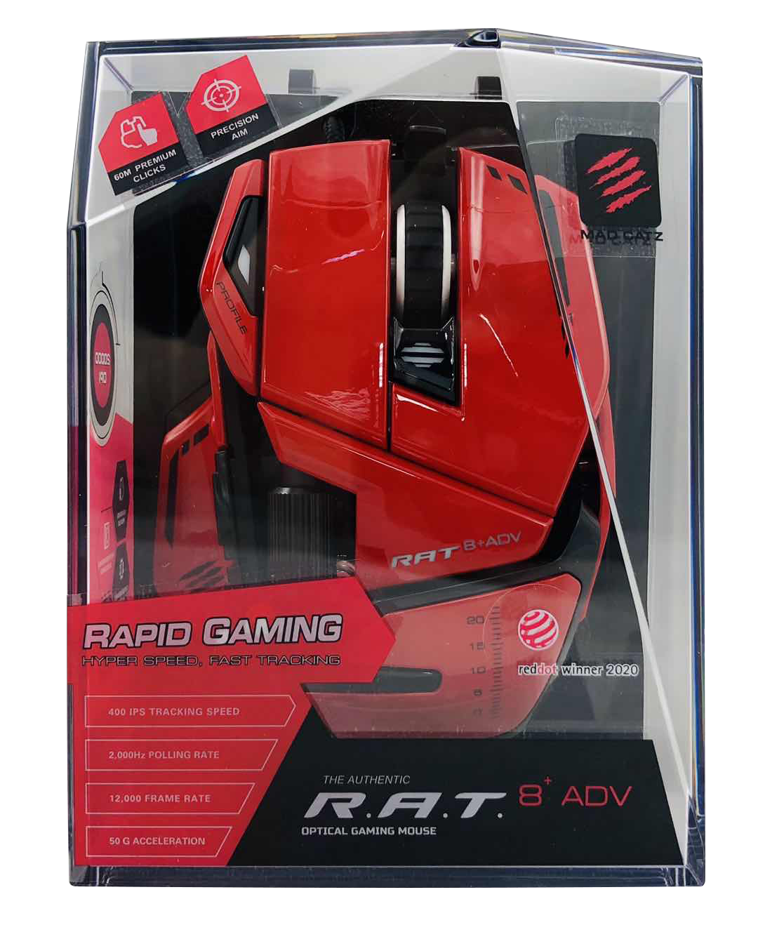 MAD CATZ R.A.T. 8+ ADV Highly Customizable Optical Gaming Mouse