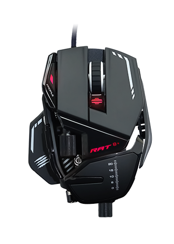 MAD CATZ R.A.T. 8+ BLACK Fully Adjustable Gaming Mouse - 16000DPI - Programmable