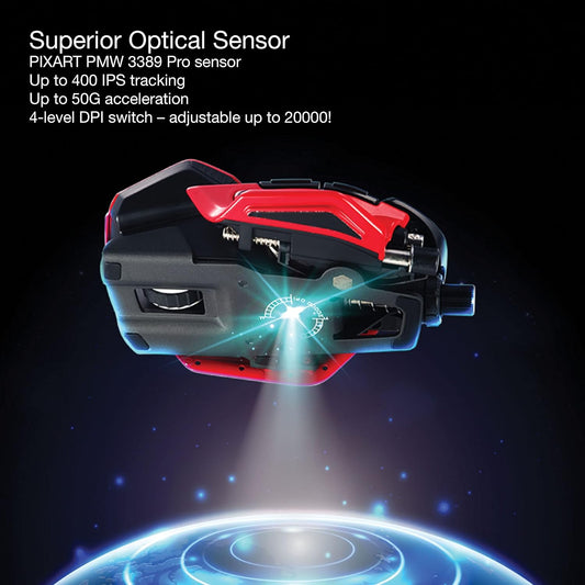 MAD CATZ R.A.T. 8+ ADV Highly Customizable Optical Gaming Mouse