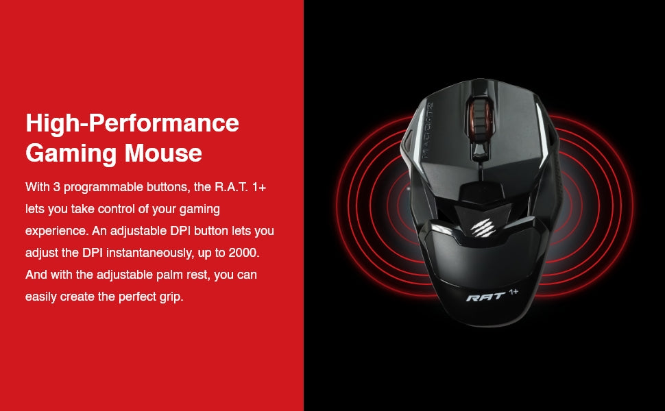 Mad Catz R.A.T. 1+BLACK  60g Lightweight Gaming Mouse