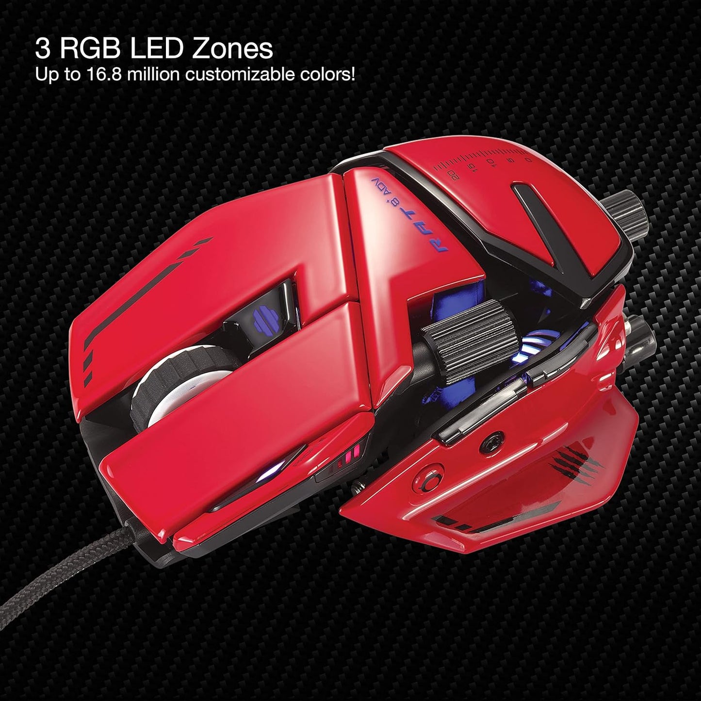 MAD CATZ R.A.T. 8+ ADV Highly Customizable Optical Gaming Mouse