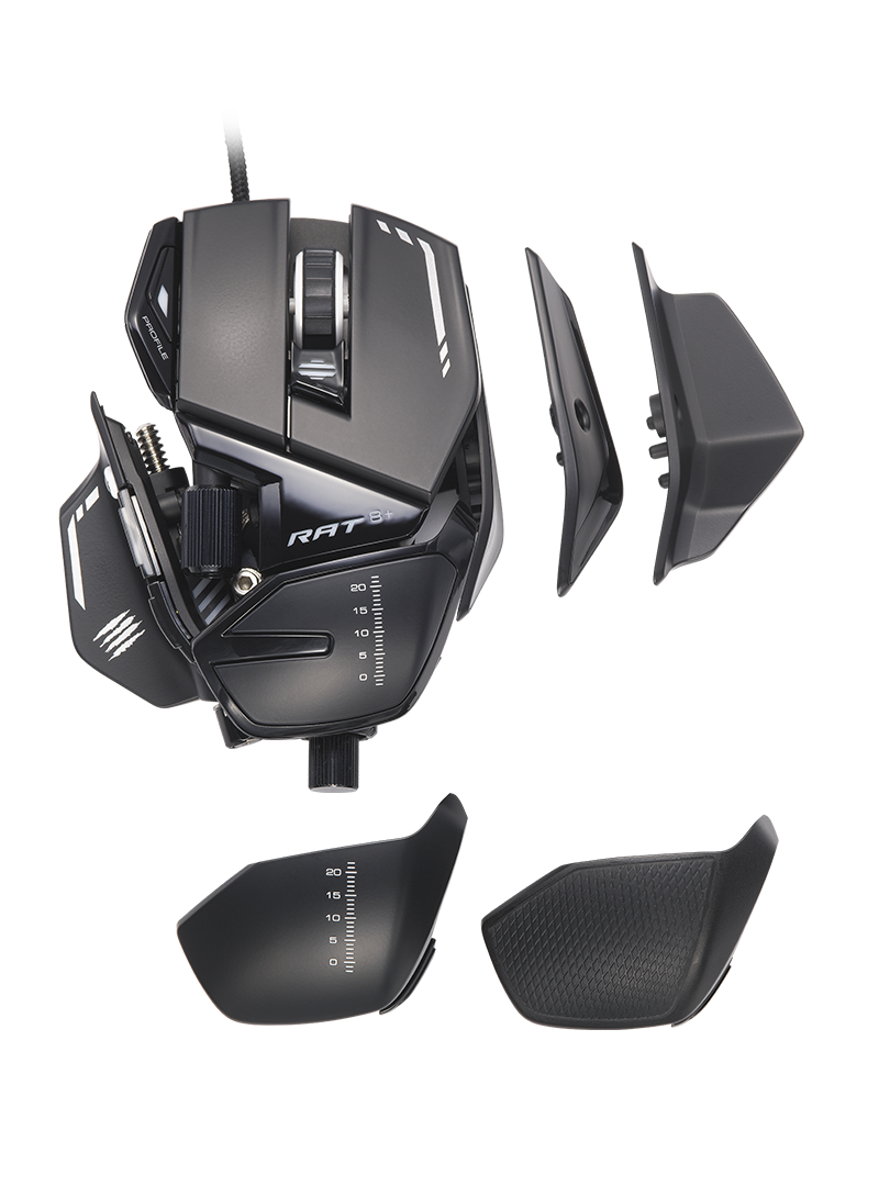 MAD CATZ R.A.T. 8+ BLACK Fully Adjustable Gaming Mouse - 16000DPI - Programmable
