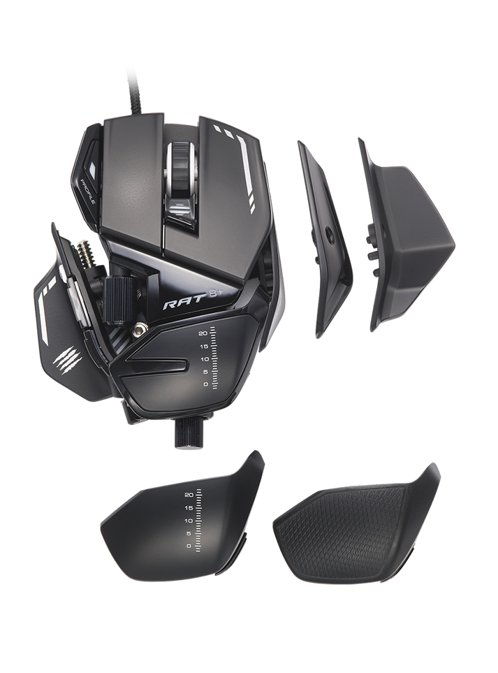 Mad Catz R.A.T. 8+ BLACK Fully Adjustable Gaming Mouse - 16000DPI - Pr