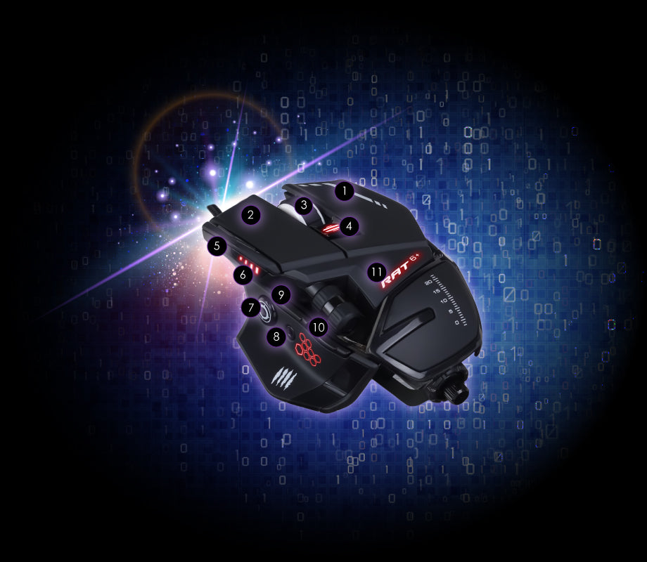 MAD CATZ R.A.T. 6+ BLACK Programmable Gaming Mouse